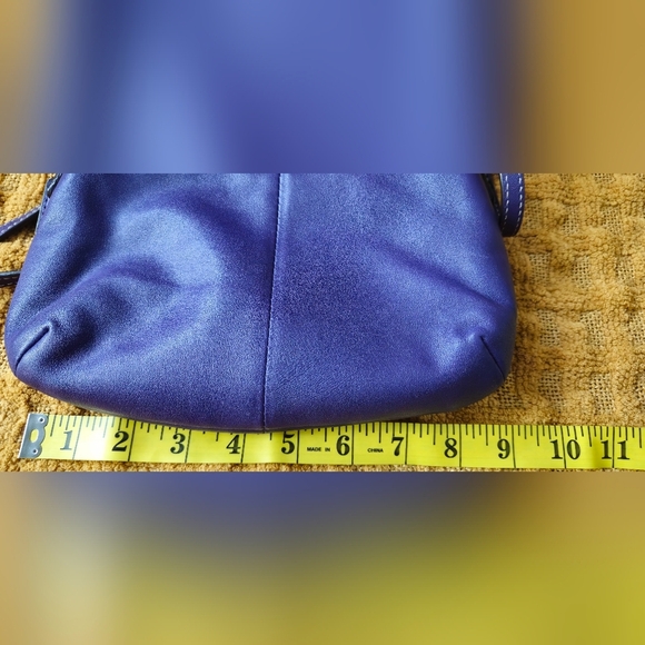 Coach Soho Deep Purple Leather Flap Buckle Y2K Crossbody Bag - Picture 7 of 11